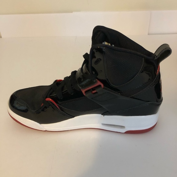 Air Jordan Flight Shoes 45 High 'Bred' Black/Varsity Red/White Size 8.5 … - Picture 6 of 8